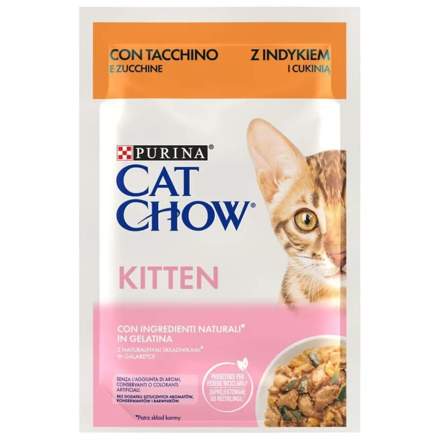 Cat Chow Pavo en Gelatina para gatitos Online