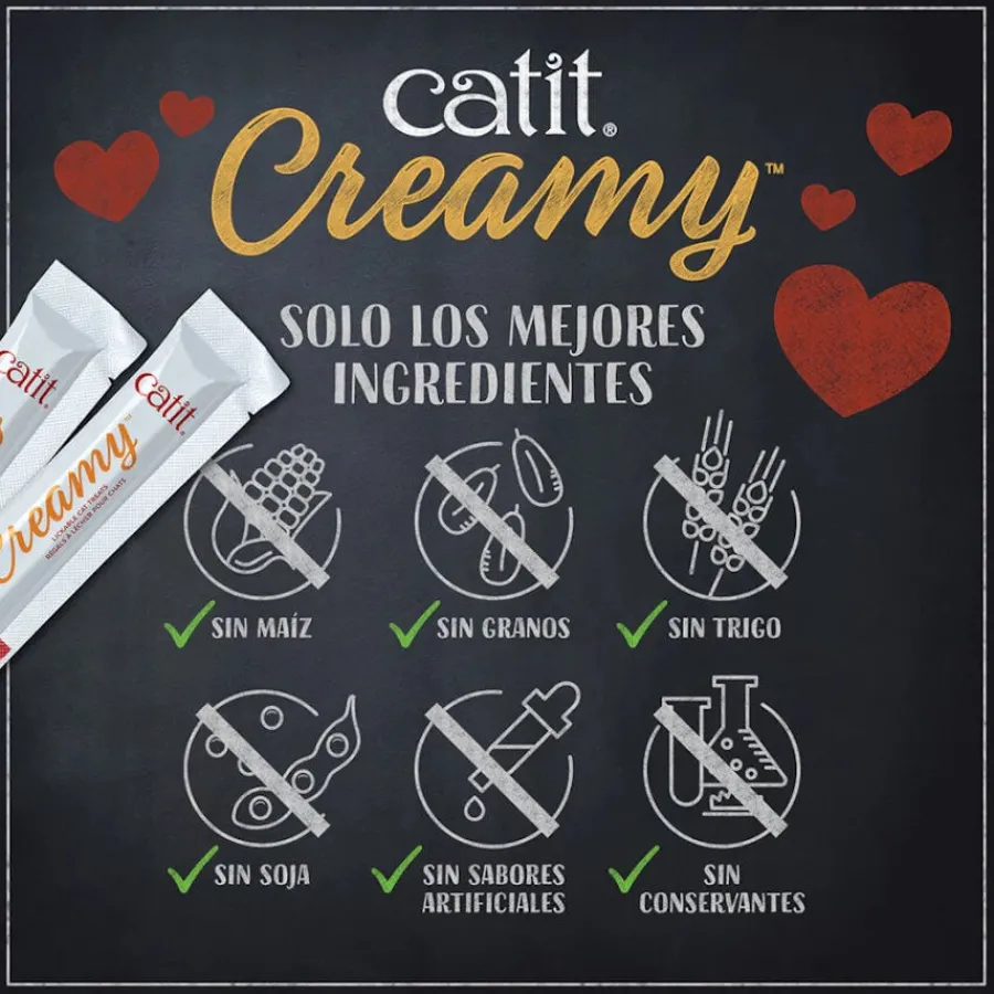 Catit Creamy Snack Líquido de Pollo para gatos Hot