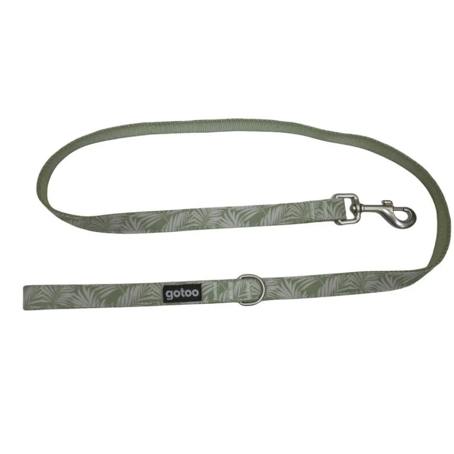Gotoo Correa estampada hojas para perros New
