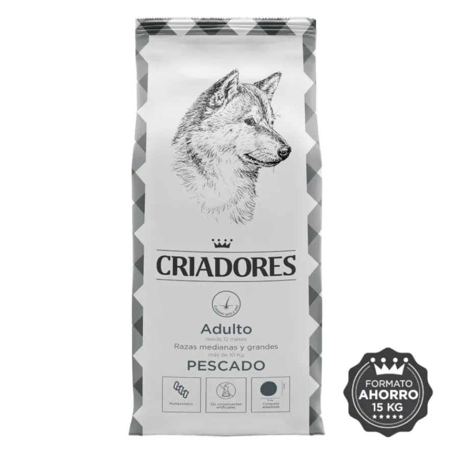 Criadores Adulto Pescado pienso para perros New