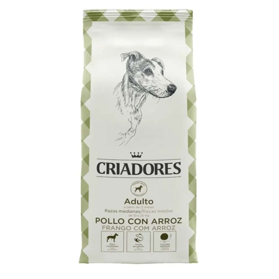 Criadores Adulto Pollo y Arroz pienso para perros de raza mediana Best