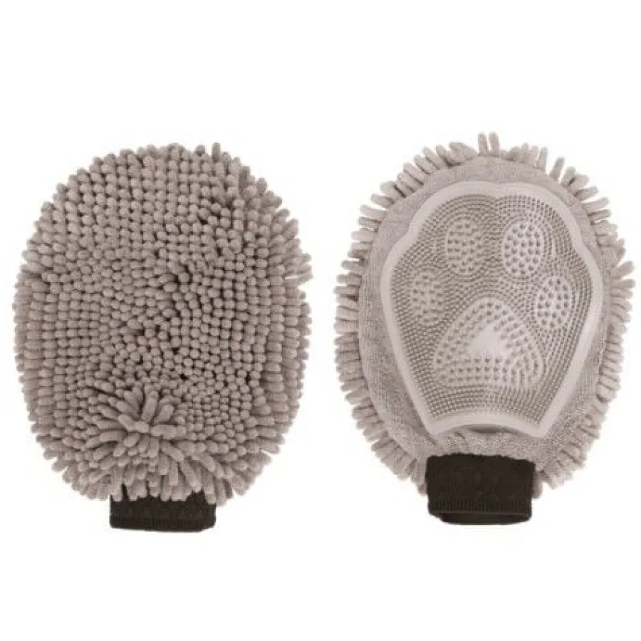 Dirty Dog DGS Manopla de Microfibra y Goma Gris para perros y gatos Online