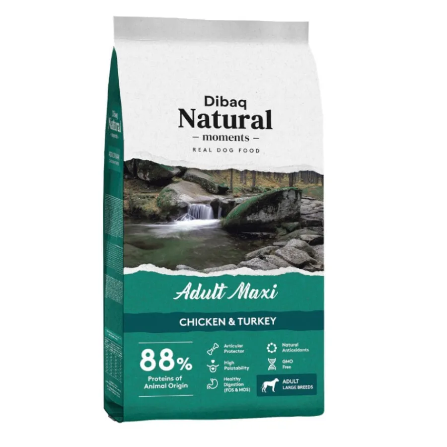 Dibaq Natural Moments Adult Maxi Pollo & Pavo pienso para perros Discount