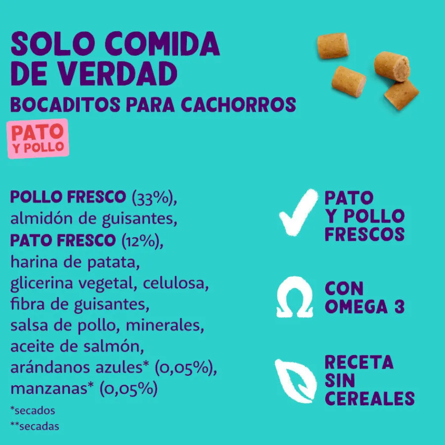 Edgard & Cooper Bocaditos Mini de Pato y Pollo para cachorros Online