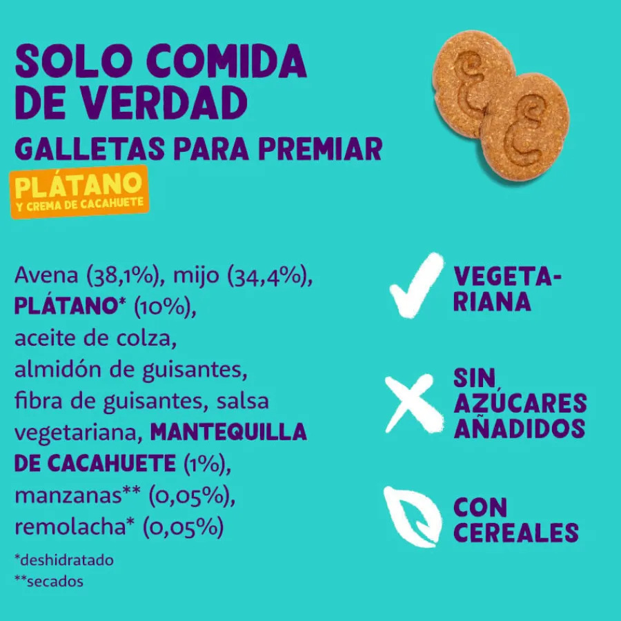 Edgard & Cooper Galletas de Plátano y Mantequilla de Cacahuete snack para perros Outlet