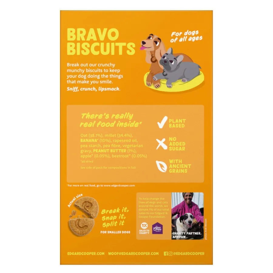 Edgard & Cooper Galletas de Plátano y Mantequilla de Cacahuete snack para perros Outlet