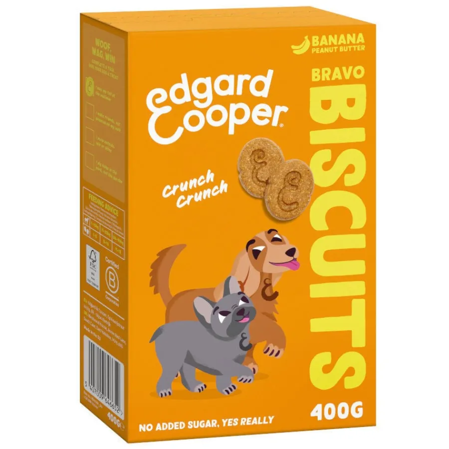 Edgard & Cooper Galletas de Plátano y Mantequilla de Cacahuete snack para perros Outlet