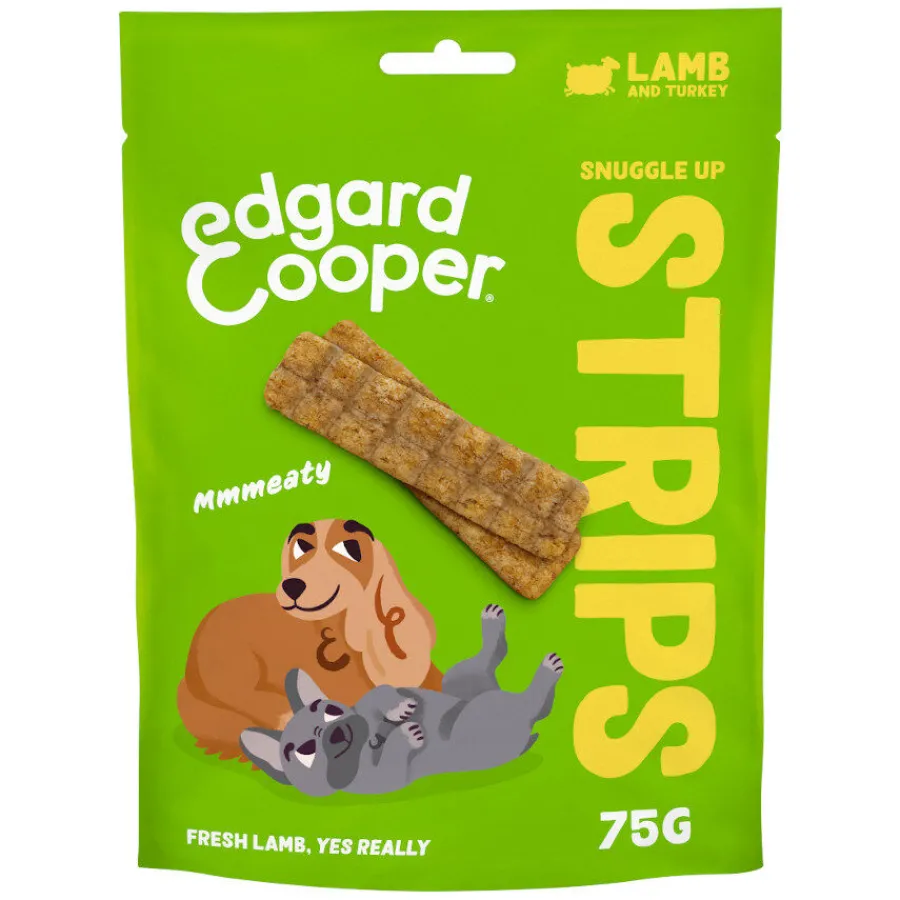 Edgard & Cooper Tiras de Cordero y Pavo snack para perros Clearance