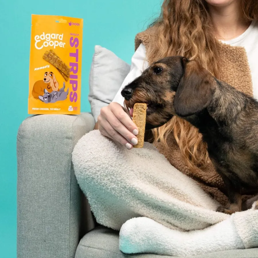 Edgard & Cooper Tiras de Cordero y Pavo snack para perros Clearance
