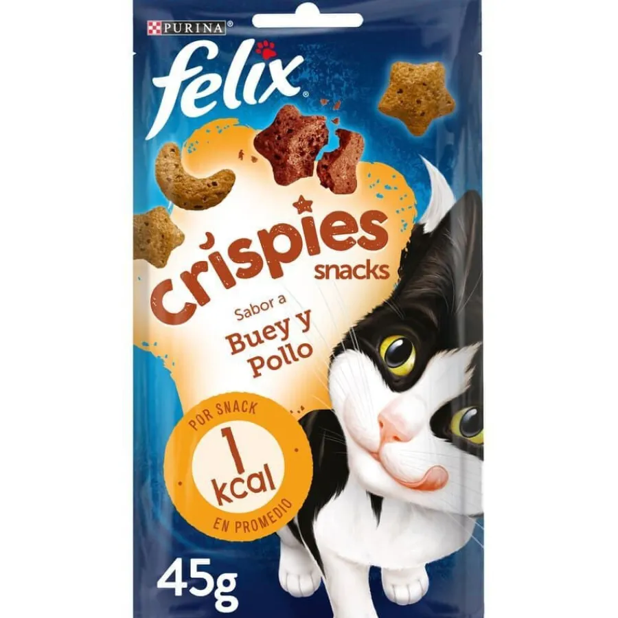 Felix Crispies Buey y Pollo Bocaditos para gatos Discount