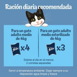 Felix Fantastic Duo Pescado en Gelatina sobre para gatos Discount