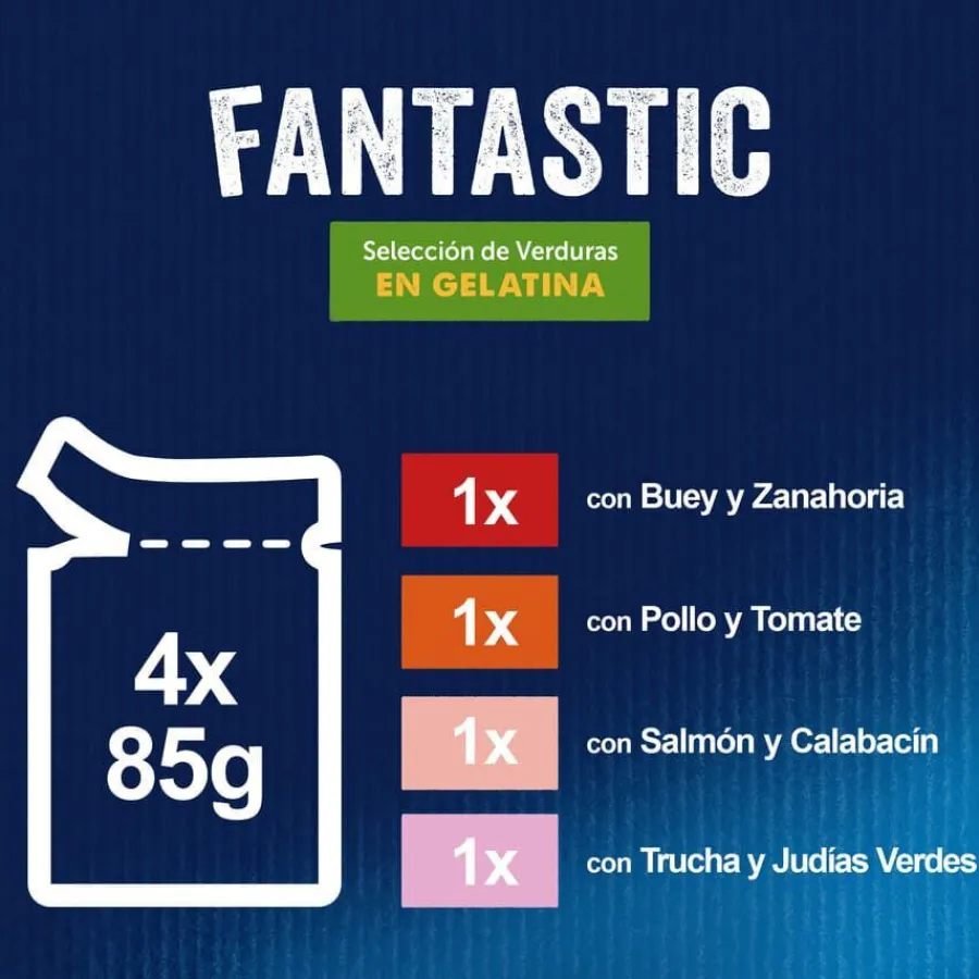Felix Fantastic Selección de Verduras sobres en gelatina para gatos Online
