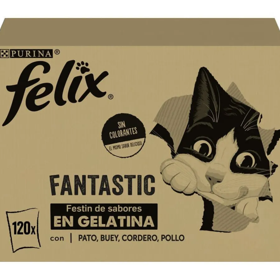 Felix Fantastic Selecciones Favoritas de Carnes en Gelatina sobre para gatos – Multipack Sale