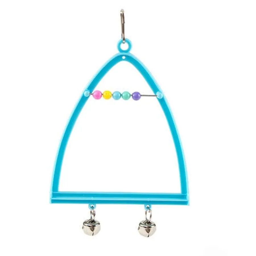 Flamingo Columpio Triangular con campanas para pájaros Hot