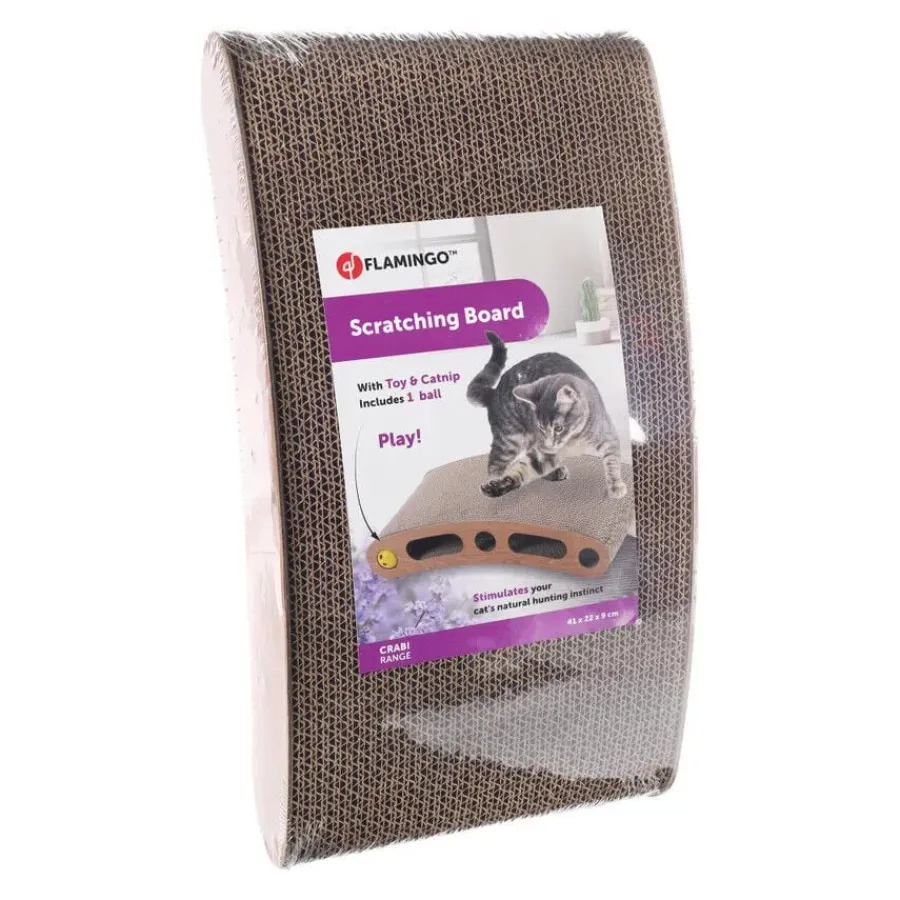 Flamingo Crabi Tabla Rascador con Pelota para gatos Hot