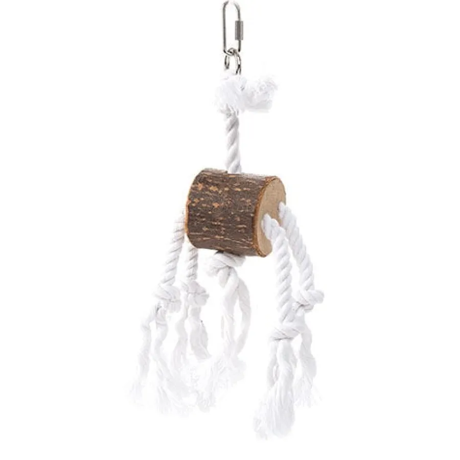 Flamingo Cuerda con madera para loros Hot