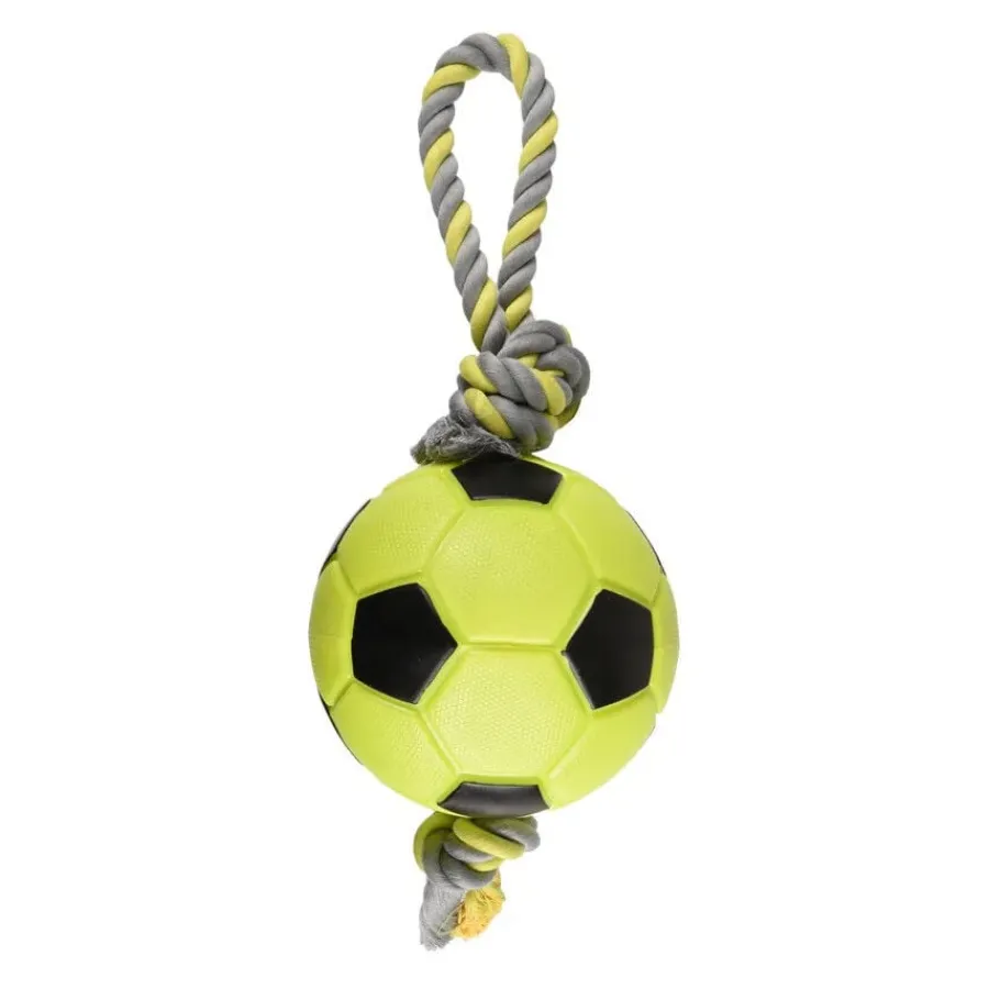 Flamingo Pelota Verde con Cuerda para perros Hot