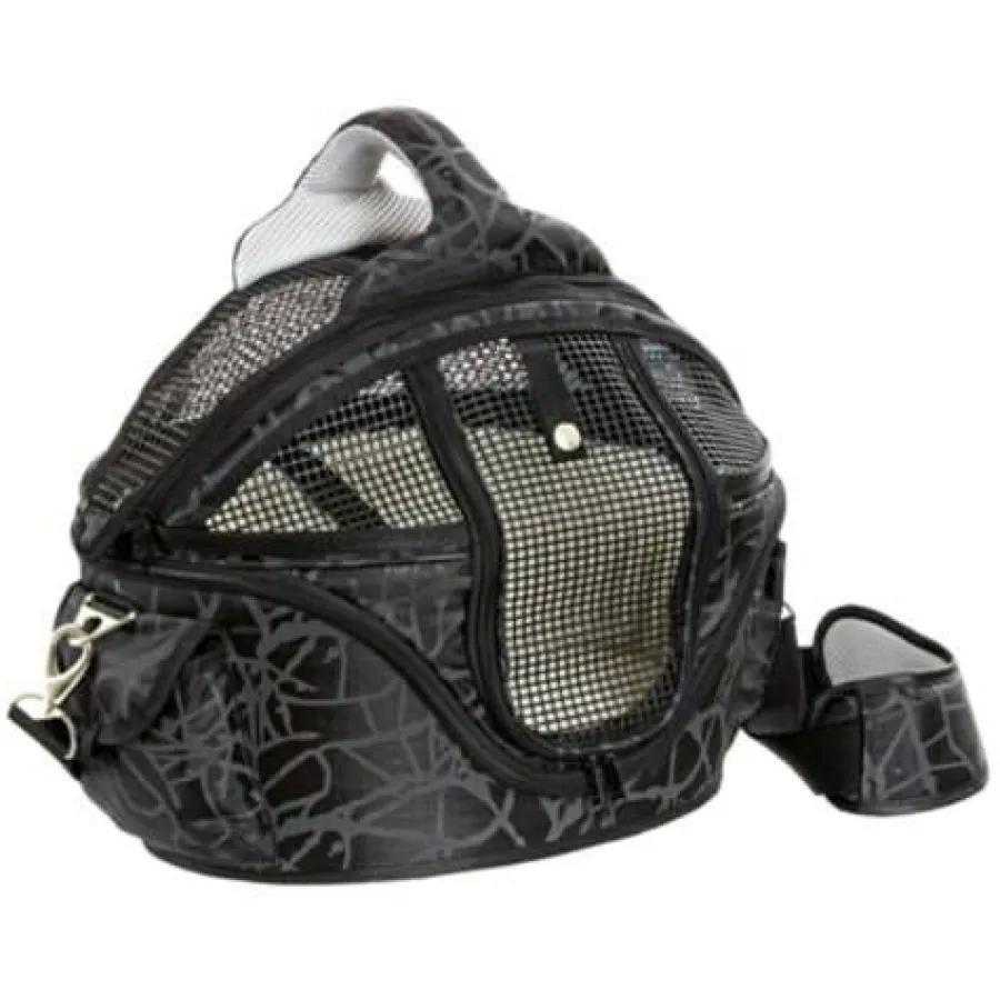 Flamingo Shopper Deluxe Bolso transportín Negro para animales pequeños