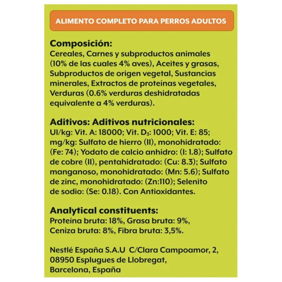 Friskies Pollo y Verduras pienso para perros Clearance