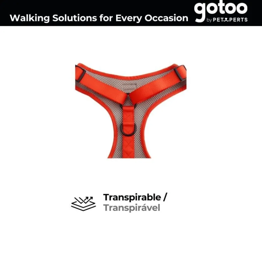 Gotoo Arnés ajustable estampado de rayas multicolor para perros New