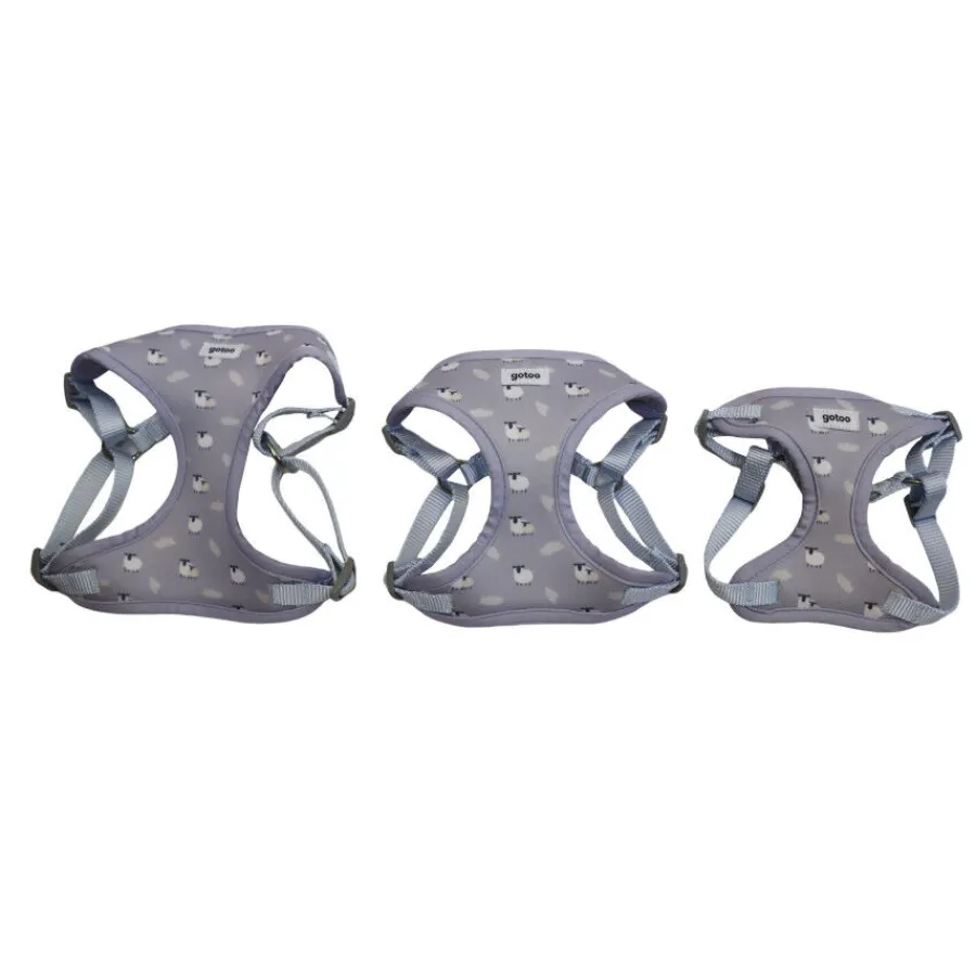 Gotoo Arnés ajustable estampado ovejitas gris para cachorros Best