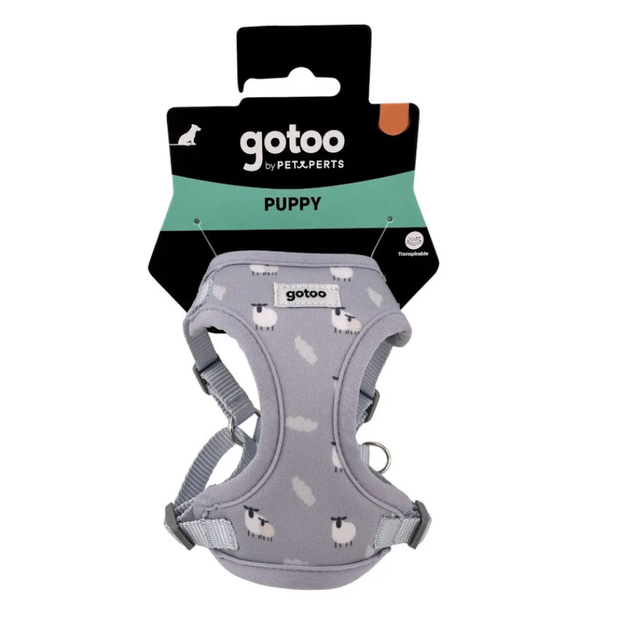 Gotoo Arnés ajustable estampado ovejitas gris para cachorros Best