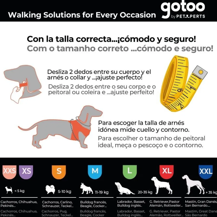 Gotoo Arnés ajustable estampado ovejitas gris para cachorros Best