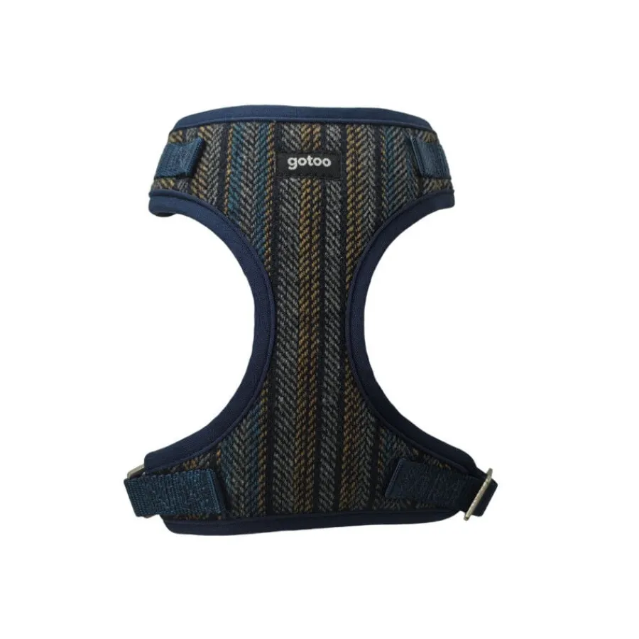 Gotoo Arnés tipo camiseta Tweed azul para perros Best