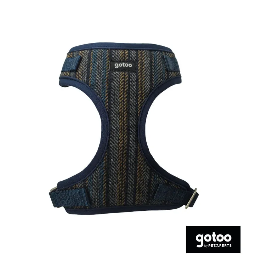 Gotoo Arnés tipo camiseta Tweed azul para perros Best