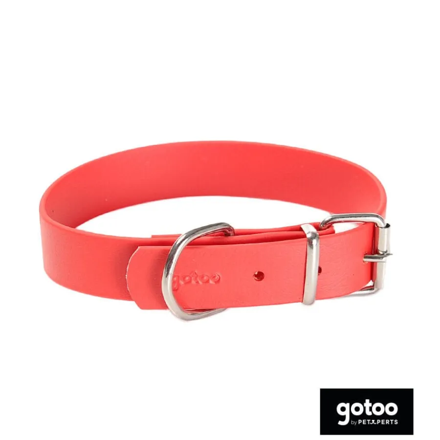 Gotoo Collar Biothane rojo para perros Hot