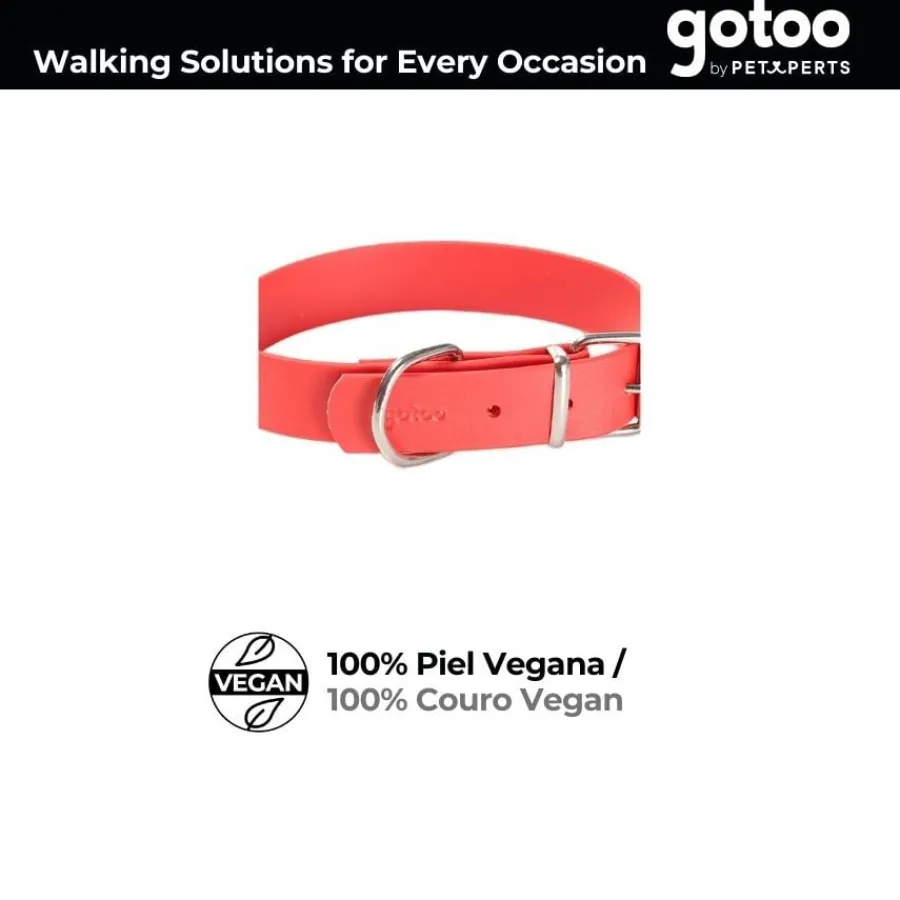 Gotoo Collar Biothane rojo para perros Hot