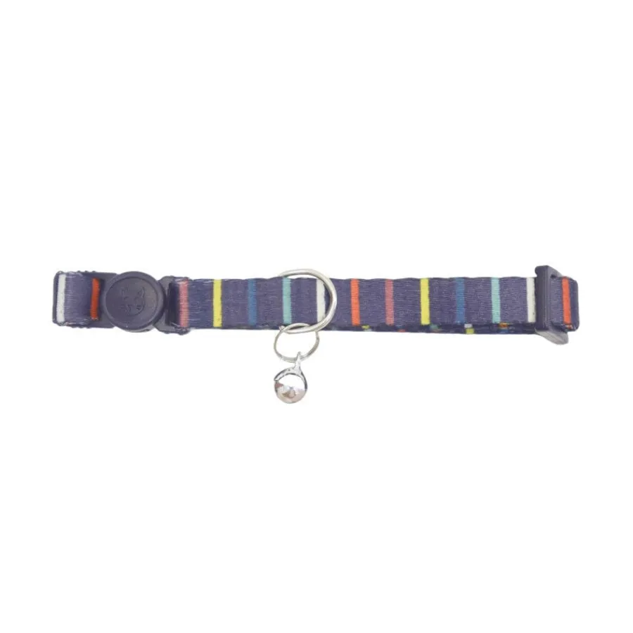 Gotoo Collar estampado rayas multicolor para gatos New