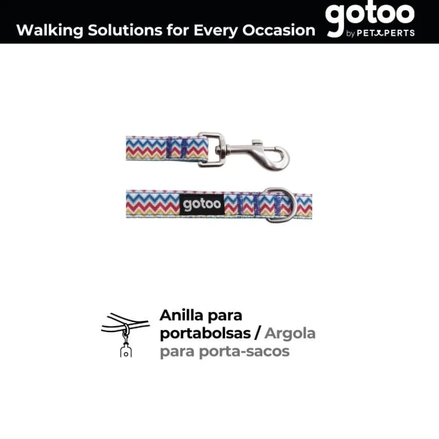 Gotoo Correa estampada rayas zig-zag para perros Discount