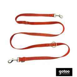 Gotoo Correa multiposición de nylon roja para perros Hot
