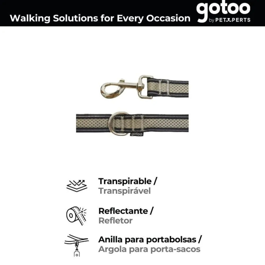 Gotoo Correa reflectante de malla gris para perro Outlet