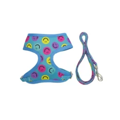 Gotoo Correa y arnés estampado smile azul para gatos Outlet