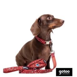 Gotoo Porta bolsas estampado cachemira rojo para perros Best