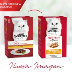 Gourmet Mon Petit Selección Pescados en salsa sobre para gatos Hot