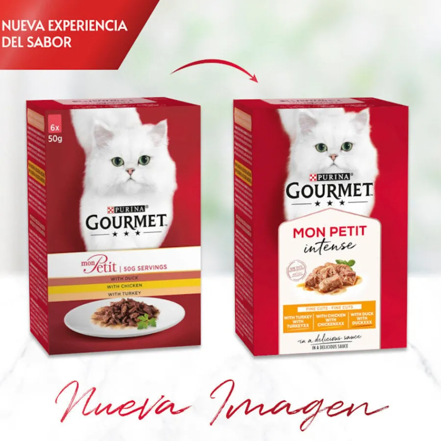 Gourmet Mon Petit Selección Pescados en salsa sobre para gatos