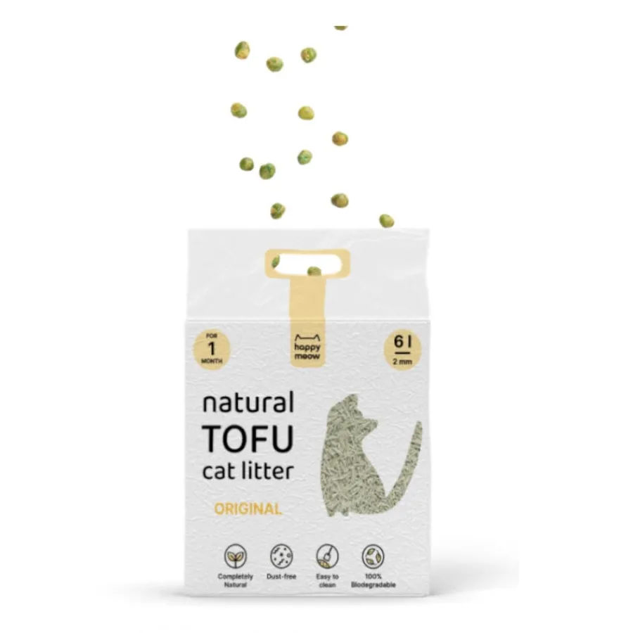 Happy Meow Natural Tofu Aglomerantre Original para gatos New