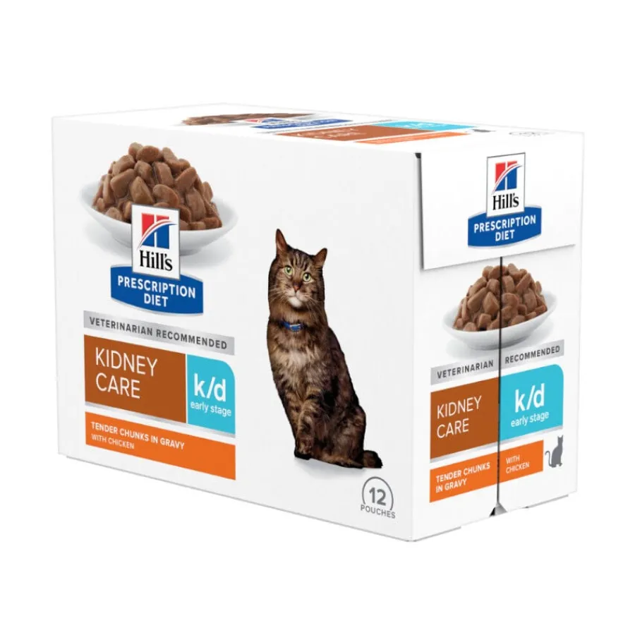 Hill's Prescription Diet Early Stage Kidney Care k/d Pollo sobre en salsa para gatos Sale