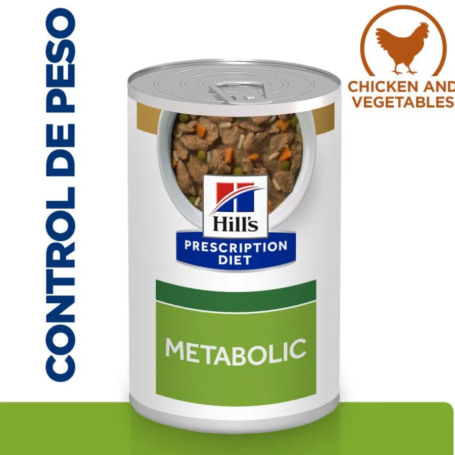 Hill's Prescription Diet Metabolic Estofado de Pollo y Vegetales lata para perros Hot