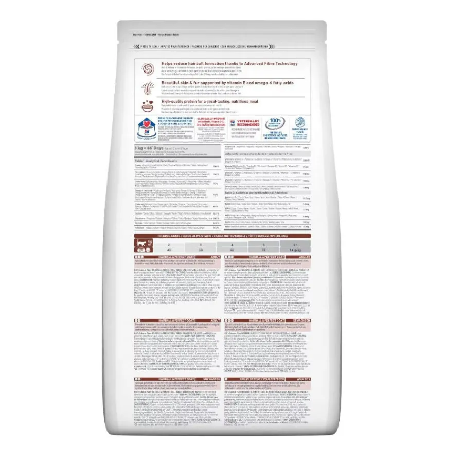 Hill's Science Plan Adult Hairball y Perfect Coat Pollo pienso para gatos Sale