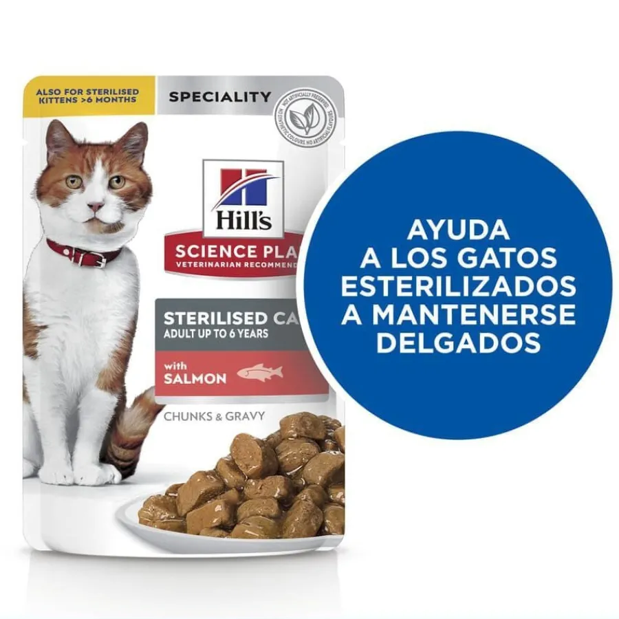 Hill's Science Plan Sterilized Young Adult Salmón sobre para gatos Hot