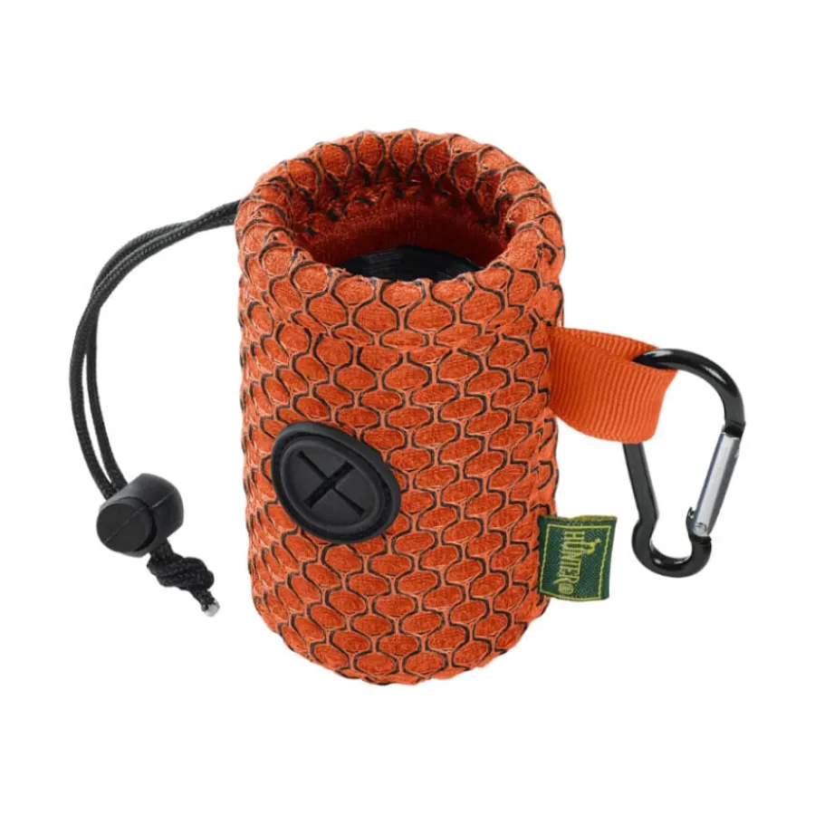 Hunter Hilo Porta Bolsas Naranja con Mosquetón para perros
