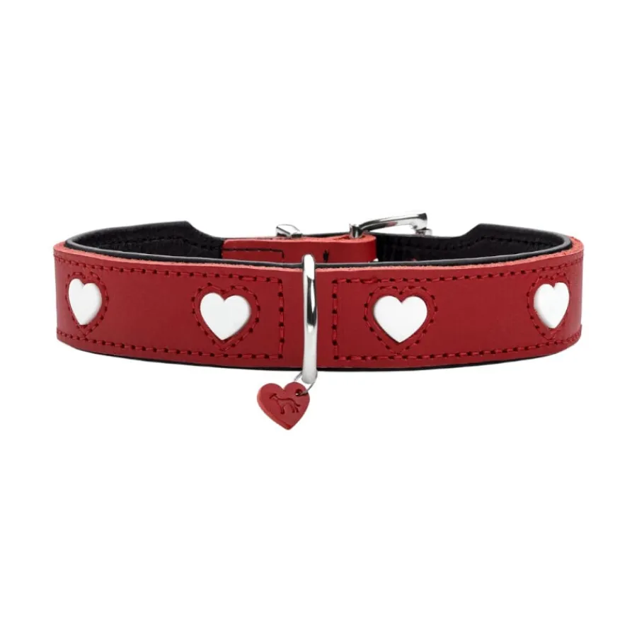 Hunter Love Collar de Cuero rojo para perros Outlet