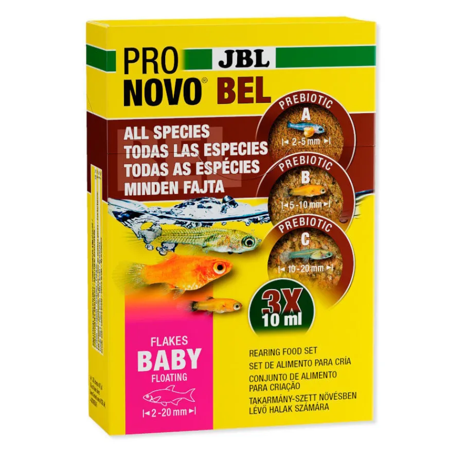 JBL Pronovo Bel Flakes Baby Set de alimento para cría para alevines de peces de acuario vivíparos Outlet