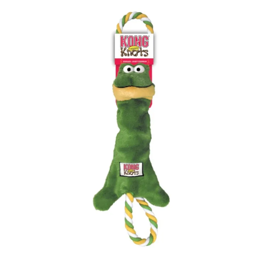Kong Tugger Knots Rana con cuerda de peluche para perros Online