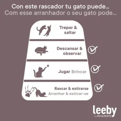 Leeby Bruno barril rascador con cama nido y juguete para gatos Outlet