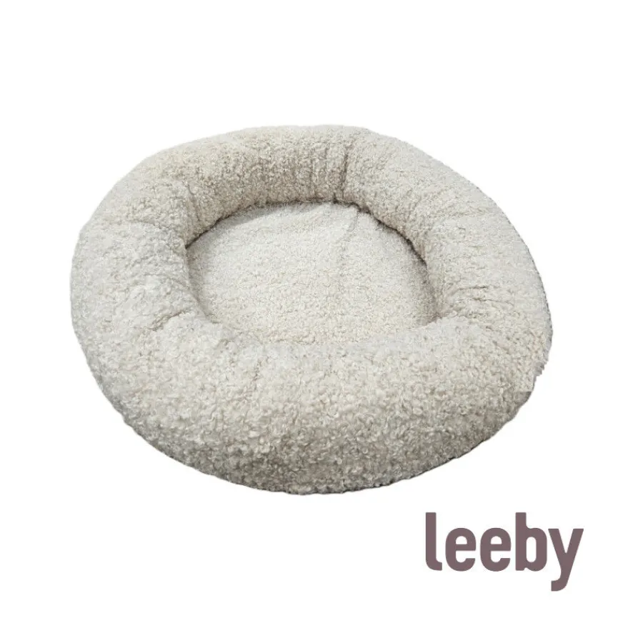 Leeby cama borreguito beige para cachorros New